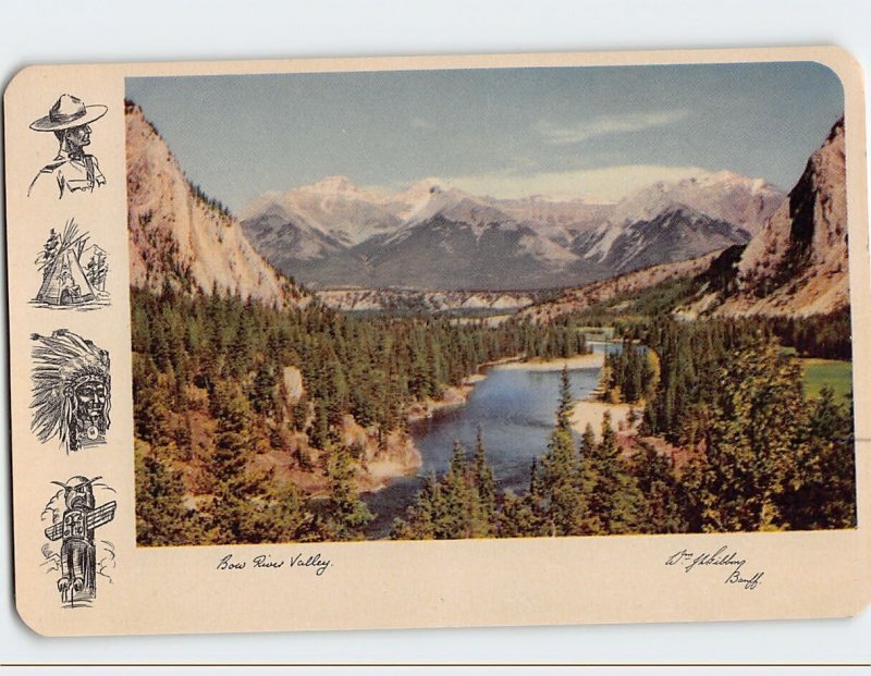 Postcard Bow River Valley, Canada