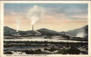 Anacona MT Washoe Smelter c1920 Postcard