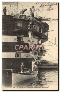 Old Postcard Boat Sailors Crown Disarm the Whaling