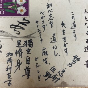 Vintage Japanese Commemorative Farewell Board of Notes & Sketches