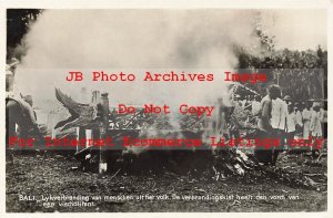 Indonesia, Bali, RPPC, Cremation Ceremony, H. Van Ingen Photo