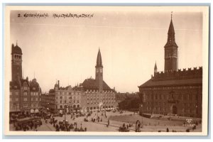 Copenhagen Denmark Postcard City Hall Square c1930's Vintage Unposted RPPC Photo
