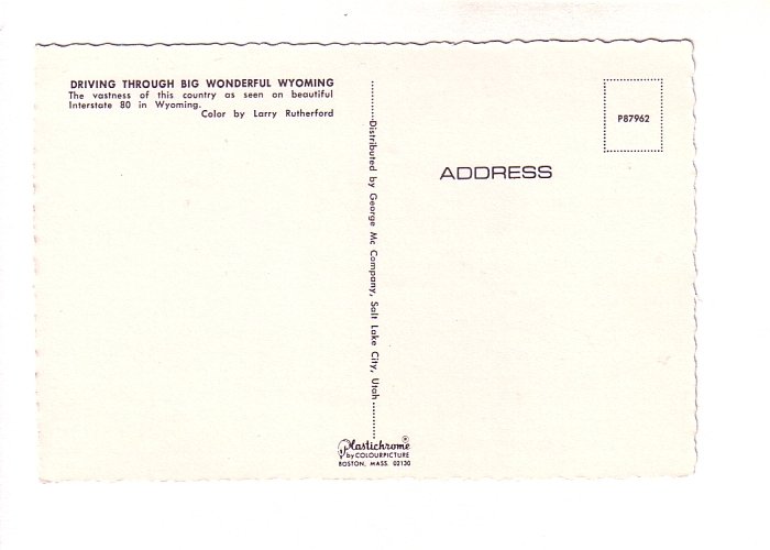 Interstate Highway, Driving through Big Wonderful Wyoming