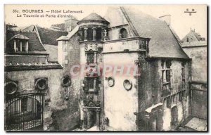 Postcard Old Hotel Lallemant Bourges La Tourelle And Gate D & # 39Entree