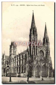 Rouen Old Postcard Church of Saint Ouen (north side)