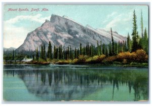 c1910 Scene at Mount Rundle Banff Alberta Canada Unposted Antique Postcard