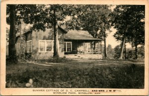 Postcard Albertype Winslow Arkansas AR Summer Cottage of DC Campbell Of TX M13