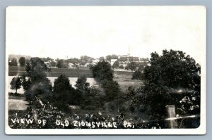 OLD ZIONSVILLE PA ANTIQUE REAL PHOTO POSTCARD RPPC