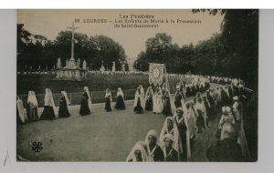 France - Lourdes. Children of Mary, Procession of the Saints Sacrament