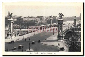 Postcard Old Paris Pont Alexandre III