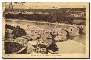 Old Postcard Avignon Pont d'Avignon