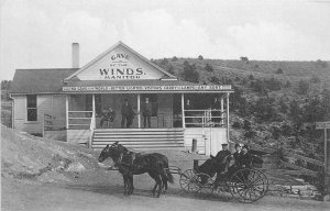 Postcard C-1910 Colorado Manitou Cave of the Winds Horse driven men CO24-1893