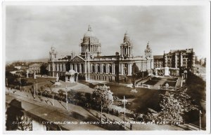 RPPC Belfast Ireland City Hall and Garden of Remembrance