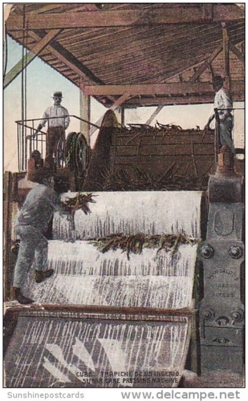 Sugar Cane Pressing Machine Havana Cuba 1912