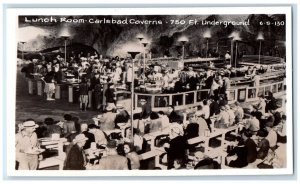 c1940's Lunch Room Carlsbad Caverns New Mexico NM Vintage RPPC Photo Postcard 