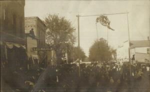 Street Fair Circus Performer Waterville MN 1908 Real Photo Postcard