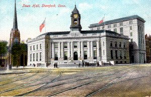 Stamford, Connecticut - View of the Town Hall - c1908