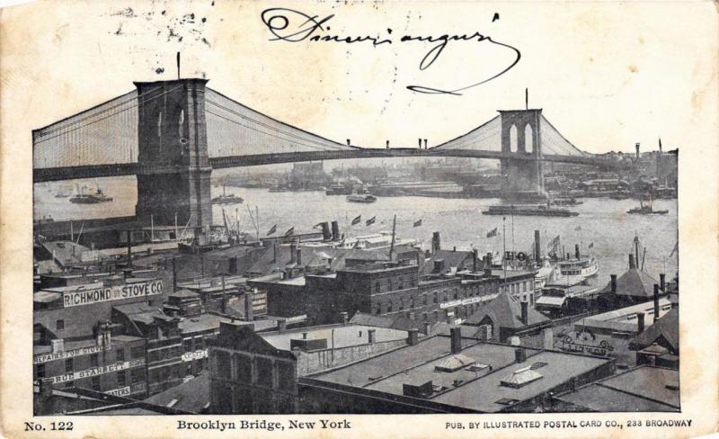 CPA AK Brooklyn Bridge NEW YORK CITY USA (790279)