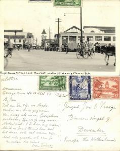 british guiana, GEORGETOWN, Water Street, Royal Bank to Stabroek Market 1953