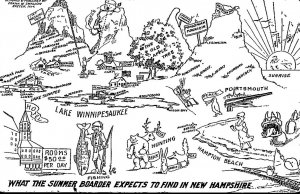 New Hampshire Map Showing What The Summer Boarder Expects To Find