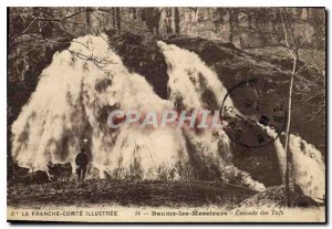 Postcard Old Franche Comte Baume les Messieurs Illustree Cascade Tufs