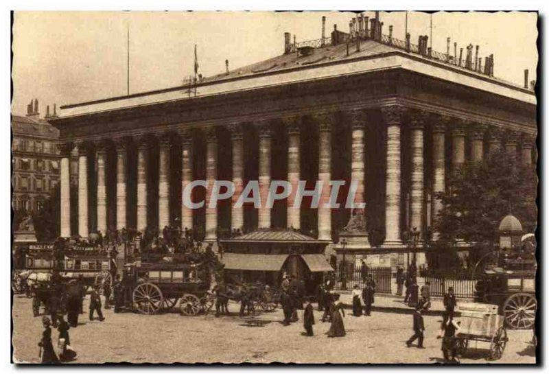 Old Postcard Paris Place de la Bourse