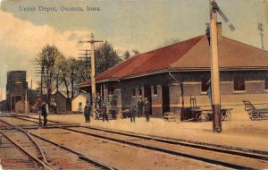 Osceola Iowa Union Station Vintage Postcard AA44911