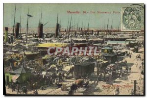 Old Postcard Marseille on New ports