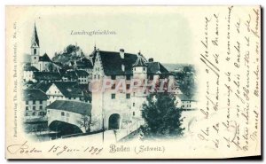 Old Postcard Baden Landvogteischloss card 1899