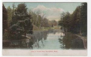 Lake in Forest Park Springfield Massachusetts 1905c postcard