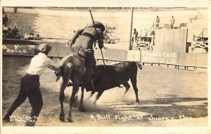 c.1920, Real Photo, AZO RPPC, Juarez Bull Fighting, ,Old Postcard