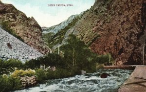 Vintage Postcard Ogden Canyon Scenic Drive Narrow Roads Utah Spargos Book Store