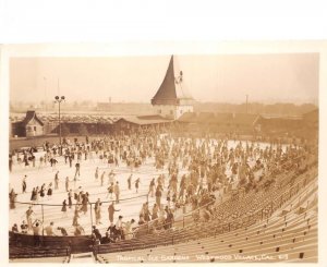 Westwood Village California Tropical Ice Gardens Skating Real Photo PC AA72089