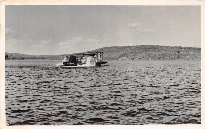 A67/ Bancroft Ontario Canada Postcard Real Photo RPPC Fishing Boat Lake