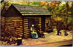 Diorama of George Washington Carver Cabin Diamond MO Vintage Postcard E32