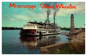 Postcard BOAT SCENE Clinton Iowa IA AU7188