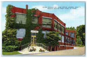 c1940's McBindery Company Home Office Building Stairs Athens Ohio OH Postcard