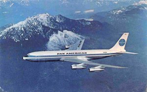 Pan American 707 Airliner Aircraft Plane 1976 postcard