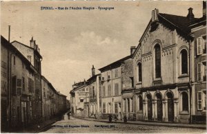 PC JUDAICA, ÉPINAL, RUE DE L'ANCIEN HOSPICE, SYNAGOGU, Vintage Postcard (b44884)