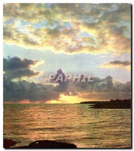 Modern Postcard Sunset Sea