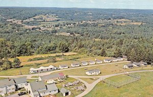 Waldoboro, ME Maine  MOODY'S MOTEL Bird's Eye View~Coles Hill ROADSIDE  Postcard