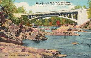 Postcard Bridge over the Shut-In Highway 70 Arcadia Valley Missouri