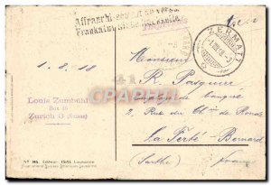 Old Postcard Switzerland Flag