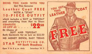 Advertising Post Card Star Outfitting Co 919 South Broadway 1937