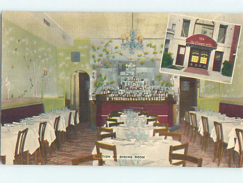 Unused Linen AU CANARI D'OR FRENCH RESTAURANT New York City NY hs4963