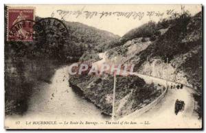 La Bourboule - La Route du Barrage - Old Postcard