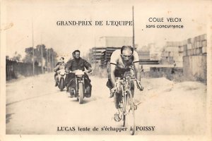 Lucas Tente de Sechapper a Poissy Grand Prix De Lequipe, Cycling Unused 