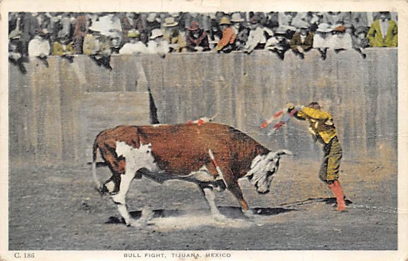 Bull Fight Tarjeta Postal Bullfighting 1922 