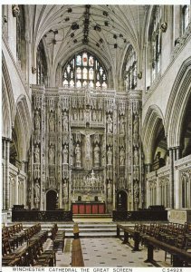 Hampshire Postcard - Winchester Cathedral - The Great Screen   AB1340