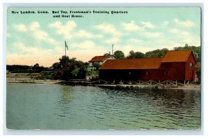 Red Top Freshman's Training Quarters Boat House New London Connecticut Postcard